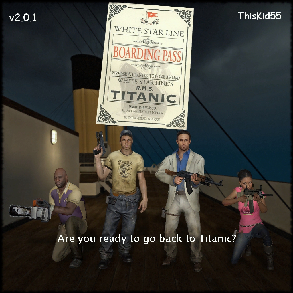 Постер кампании RMS Titanic для Left 4 Dead 2