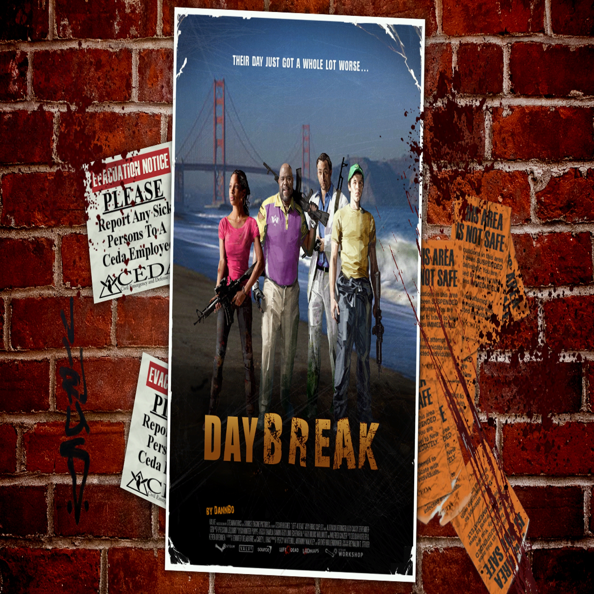 Постер кампании Left 4 Dead 2 - Day Break